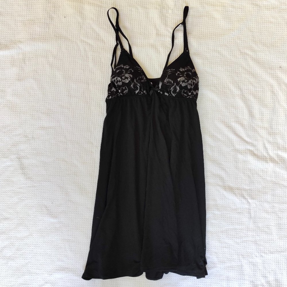 NWT Victoria's Secret Floral Nightgown Black XS